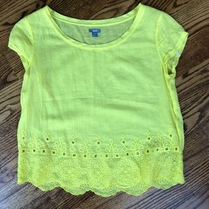 Yellow linen top